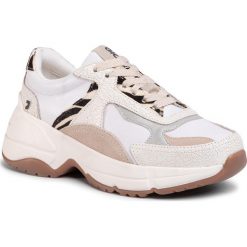 Sneakersy GIOSEPPO - Melle 58727 Zebra. Białe półbuty damskie Gioseppo, na co dzień, bez wzorów, ze skóry, bez obcasa, bez zapięcia. W wyprzedaży za 279,00 zł.