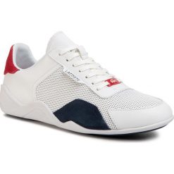 Sneakersy LACOSTE - Hapona 120 3 Cma 7-39CMA0066407 Wht/Nvy/Red. Białe sneakersy męskie Lacoste, na co dzień, bez wzorów, ze skóry, bez zapięcia. Za 499,00 zł.