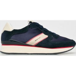 Gant - Buty Linda. Niebieskie buty sportowe damskie GANT, bez wzorów, ze skóry, sportowe. W wyprzedaży za 299,90 zł.