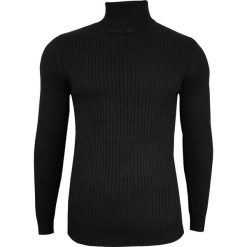 Czarny Elegancki Cienki Golf Męski -Brave Soul- 100% BAWEŁNA, Super Slim, Prążkowany, Przylegający SWBRSAW19RALLYblack. Czarne swetry męskie Brave Soul, m, bez wzorów, z bawełny, eleganckie, z golfem, bez kaptura. Za 87,00 zł.