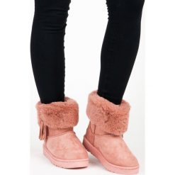 MUKLUKI Z FRĘDZLAMI Genesis. Czerwone buty zimowe damskie BELLA PARIS. Za 78,90 zł.