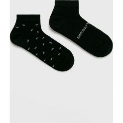 Emporio Armani - Skarpety (2 pack). Czarne skarpetki męskie Emporio Armani, bez wzorów, z elastanu. Za 79,90 zł.