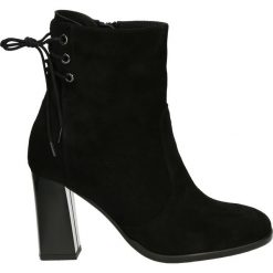 Botki - F683 CAM NERO. Czarne botki damskie skórzane Venezia. Za 399,00 zł.