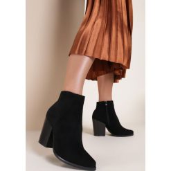 Czarne Botki Gray. Czarne botki damskie Renee, bez obcasa, na obcasie, bez zapięcia. Za 139,99 zł.