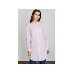 Sukienka M545 Róż. Różowe sukienki damskie FIGL, xl, bez wzorów, bez kołnierzyka, bez rękawów. Za 129,00 zł.