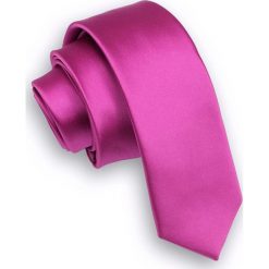 Różowy Stylowy Krawat (Śledź) Męski -ALTIES- 5 cm, Wąski, Gładki, Fuksja KRALTStani0279. Różowe krawaty męskie Alties, bez wzorów, z tkaniny, eleganckie. Za 25,00 zł.