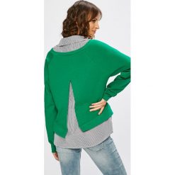 Answear - Bluza. Zielone bluzy damskie ANSWEAR, uniwersalny, z nadrukiem, z elastanu, bez rękawów, bez kaptura. W wyprzedaży za 34,90 zł.