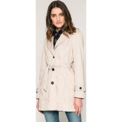 Vero Moda - Płaszcz. Białe płaszcze damskie marki Vero Moda, s, w paski, z bawełny. W wyprzedaży za 99,90 zł.