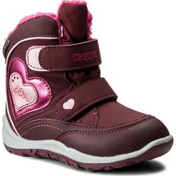 Śniegowce KAPPA - Valentine Tex 260557K Dk.Red/Pink 2522. Różowe kozaki dziewczęce Kappa, bez zapięcia. W wyprzedaży za 129,00 zł.