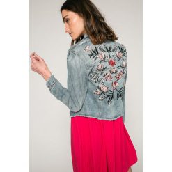 Only - Kurtka Julie. Niebieskie kurtki damskie marki ONLY, z haftami, z bawełny. W wyprzedaży za 179,90 zł.