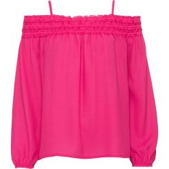 Tunika z dekoltem "carmen": must have bonprix różowy. Różowe tuniki damskie bonprix, bez wzorów, bez kołnierzyka, z długim rękawem. Za 29,99 zł.