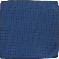 Elegancka Poszetka Męska w Groszki, Kropki - Alties - Granatowa POSZALTTANIA0013. Niebieskie poszetki męskie Alties, w grochy, z materiału, eleganckie. Za 16,90 zł.