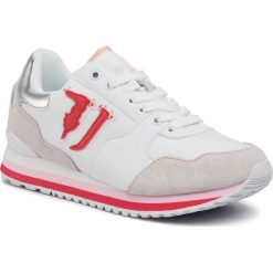 Sneakersy TRUSSARDI JEANS - 79A00486 W724. Białe półbuty damskie Trussardi Jeans, z jeansu. Za 519,00 zł.