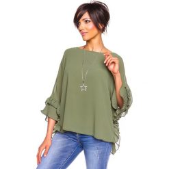 Koszulka "Elisa" w kolorze khaki. Brązowe koszulki damskie Glamour Paris, s, bez wzorów, z okrągłym kołnierzem, bez rękawów. W wyprzedaży za 109,95 zł.
