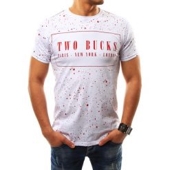 T-shirty męskie z nadrukiem: T-shirt męski z nadrukiem biały (rx2282)