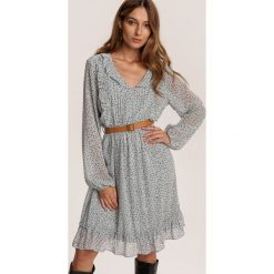 Jasnoniebieska Sukienka Trisrieth. Niebieskie sukienki damskie Renee, s, bez wzorów, bez kołnierzyka, bez rękawów, mini. Za 139,99 zł.