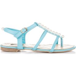 Stylowe sandałki z koralikami BRITTANY odcienie niebieskiego. Niebieskie sandały damskie marki VCS new collection. Za 64,00 zł.
