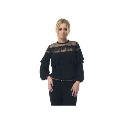 Body Amelia black. Czarne bluzki damskie Cool me, l, w koronkowe wzory, z koronki, eleganckie, bez kołnierzyka, bez rękawów. Za 239,20 zł.