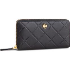 Duży Portfel Damski TORY BURCH - Georgia Zip Continental Wallet 39962 Black 001. Czarne portfele damskie Tory Burch, ze skóry. Za 999,00 zł.