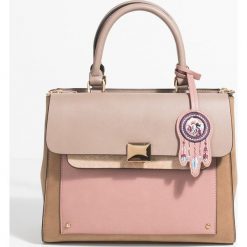 Parfois - Torebka. Szare kuferki damskie marki Parfois, z haftami, z materiału, do ręki, duże, z haftem. Za 129,90 zł.