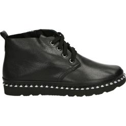 Botki - 15479R21 BLAC. Czarne botki damskie skórzane marki Venezia. Za 319,00 zł.