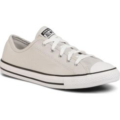 Trampki CONVERSE - Ctas Dainty Ox 564983C Mouse/White/Black. Szare półbuty damskie Converse, bez wzorów, z gumy, bez zapięcia. W wyprzedaży za 199,00 zł.
