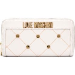 Love Moschino Portfel Biały. Białe portfele damskie Love Moschino, bez wzorów, z materiału. Za 474,95 zł.