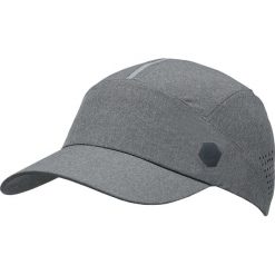 Asics Running Cap 155010-0720. Szare czapki damskie Asics, bez wzorów, z poliesteru. W wyprzedaży za 69,99 zł.