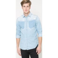 G-Star Raw - Koszula. Szare koszule męskie jeansowe G-Star RAW, l, z klasycznym kołnierzykiem, z długim rękawem. W wyprzedaży za 239,90 zł.