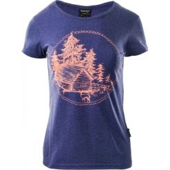 T-shirty damskie: Hi-tec T-SHIRT damski HOLZ ASTRAL AURA MELANGE / FRESH SALMON granatowo pomarańczowa r. S