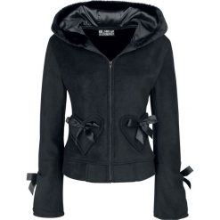 Bluzy rozpinane damskie: Poizen Industries Alice Hood Bluza z kapturem rozpinana czarny