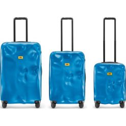 Walizki Icon w zestawie 3 el. błękitny. Niebieskie walizki Crash Baggage, bez wzorów, z tkaniny, wakacyjne. Za 2994,00 zł.