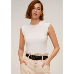 Mango - T-shirt Farah. Czarne bluzki damskie Mango, s, bez wzorów, z elastanu, casualowe, z golfem, bez rękawów. Za 59,90 zł.