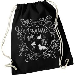 The Lion King Remember Who You Are Torba treningowa czarny. Czarne plecaki męskie marki The Lion King, bez wzorów. Za 54,90 zł.
