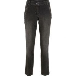 Dżinsy wyszczuplające sylwetkę bonprix szary denim "used". Jeansy damskie bonprix. Za 129,99 zł.