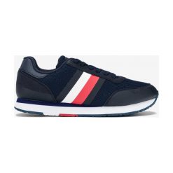 Tommy Hilfiger Tenisówki Niebieski. Niebieskie trampki męskie TOMMY HILFIGER, bez wzorów, z materiału, bez zapięcia. Za 428,95 zł.