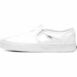 Vans Damskie tenisówki slip-on WM Asher Checkerboard 38 białe. Białe trampki i tenisówki damskie Vans, bez wzorów, bez zapięcia. Za 259,00 zł.