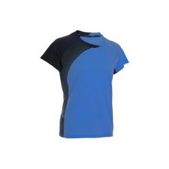 Koszulka badminton 530 damska. Niebieskie koszulki damskie PERFLY, xl, bez wzorów, z elastanu, bez kołnierzyka. Za 34,99 zł.