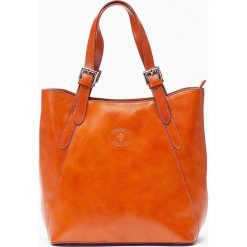 Skórzana Włoska Torba Bello Alto Camel. Brązowe torebki klasyczne damskie marki Vera Pelle, bez wzorów, ze skóry, bez dodatków. Za 299,00 zł.