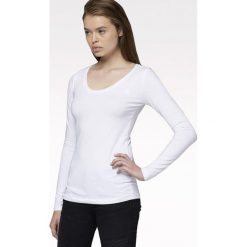 G-Star Raw - Bluzka. Szare bluzki z odkrytymi ramionami G-Star RAW, l, z bawełny, casualowe, z okrągłym kołnierzem. W wyprzedaży za 79,90 zł.
