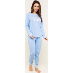 Piżama Lauren Ralph Lauren ILN91765. Niebieskie piżamy damskie Lauren Ralph Lauren, m, bez wzorów, z bawełny, bez rękawów. W wyprzedaży za 289,00 zł.