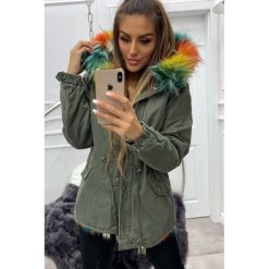 Kurtka damska RANDINA MULTICOLOR. Brązowe kurtki damskie Kurtka damska RANDINA MULTICOLOR, s, bez wzorów, bez kaptura. W wyprzedaży za 129,00 zł.