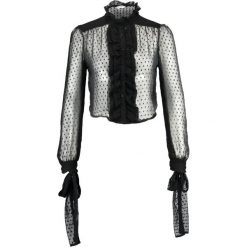 Bluzki damskie: Glamorous Tall CROP WITH TIED LONG SLEEVES Bluzka black