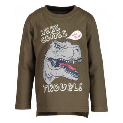 Blue Seven Chłopięcy T-Shirt Z Dinozaurem 98 Khaki. Brązowe t-shirty chłopięce marki Blue Seven. Za 39,00 zł.
