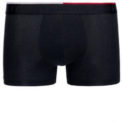 Bokserki TOMMY HILFIGER 1U87904661. Czarne bokserki męskie TOMMY HILFIGER, bez wzorów. W wyprzedaży za 89,00 zł.