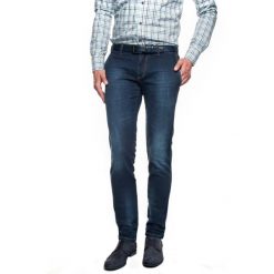 Spodnie kenton 214 niebieski. Niebieskie spodnie męskie marki Recman, m, bez wzorów, z elastanu, eleganckie. Za 99,99 zł.