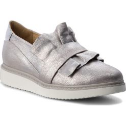 Półbuty GEOX - D Thymar D D824BD 000BN C1007 Silver. Szare półbuty damskie Geox, bez wzorów, ze skóry ekologicznej, bez obcasa, na płaskiej podeszwie, bez zapięcia. W wyprzedaży za 249,00 zł.