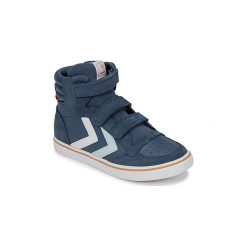Buty Dziecko Hummel STADIL LEATHER JR. Niebieskie trampki dziewczęce Hummel, bez wzorów, bez zapięcia. Za 247,20 zł.