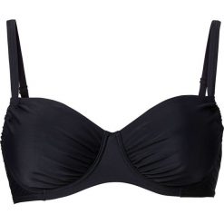 Biustonosz bikini na fiszbinach bonprix czarny. Czarne stroje kąpielowe damskie bonprix, z nadrukiem. Za 59,99 zł.