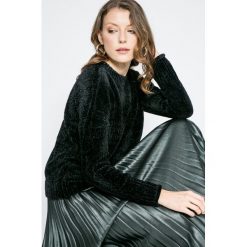 Only - Sweter Dicte. Czarne swetry damskie marki ONLY, s, bez wzorów, z poliesteru, z krótkim rękawem, krótkie, bez kaptura. W wyprzedaży za 69,90 zł.